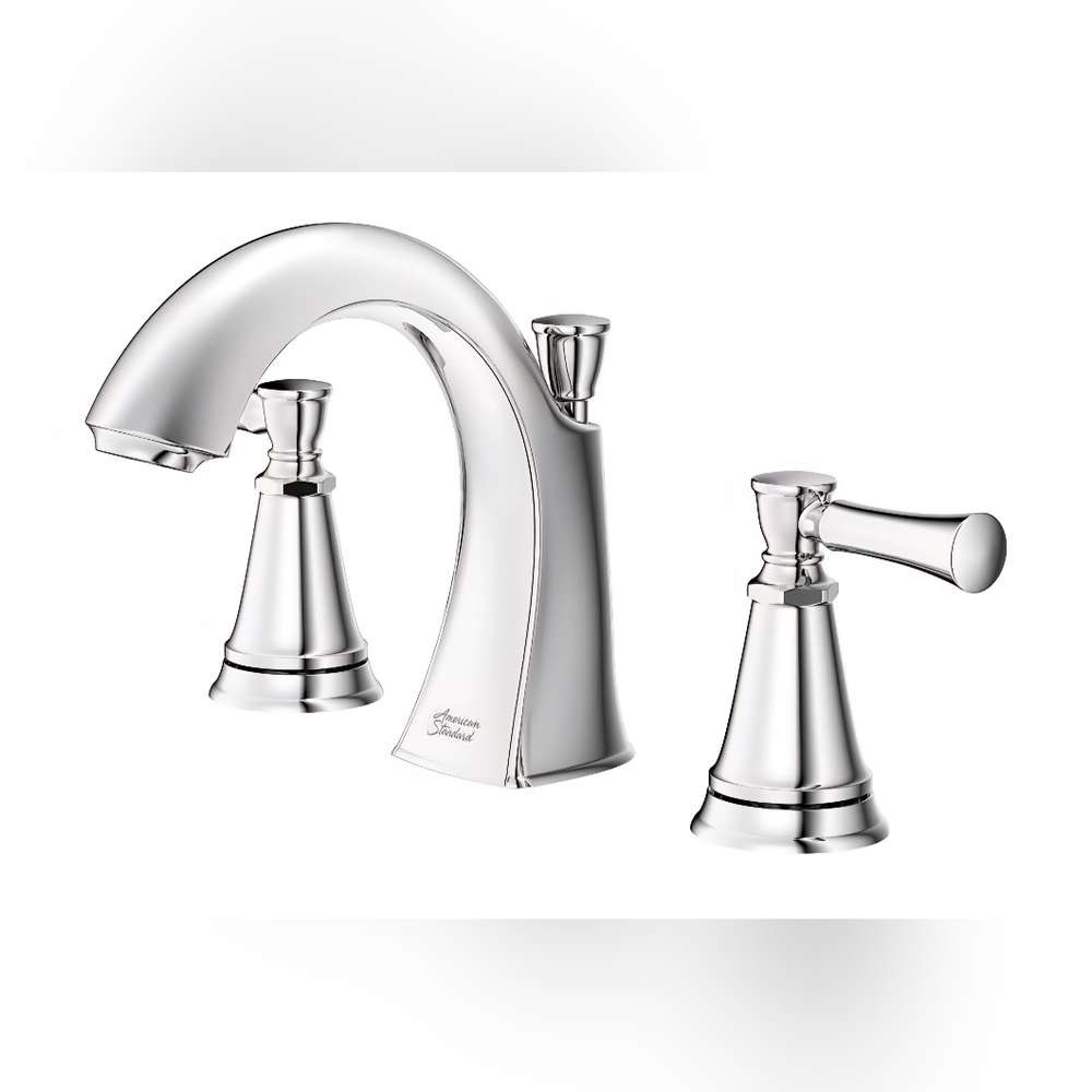 Polished Silver Bathroom Faucet Set